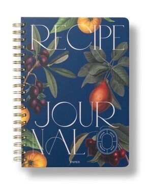 PAPIER NWT 150pg Recipe
Journal 9.84"x7.48" Floating Fruit Guide Spiral Notebook